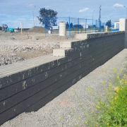 Commercial project - March Rd. - retaining wall installation