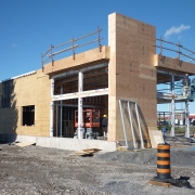 Commercial project - Wendy's at Gardiners Rd., Kingston - flagship store - new design, first in ontario - framing
