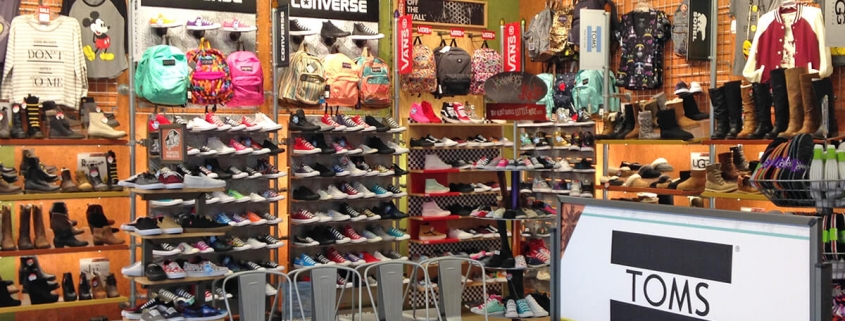 Interior fit-up - Journey Shoes store - with products