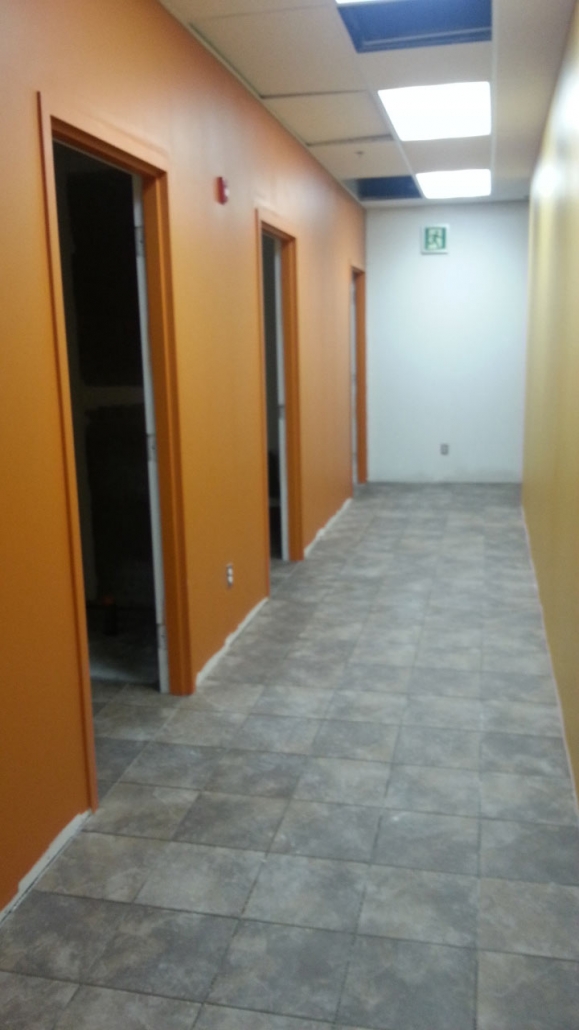 Commercial - Anytime Fitness interior corridor