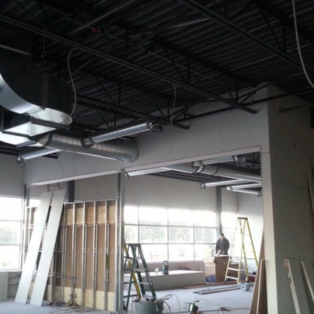 Commercial - Anytime Fitness interior drywall