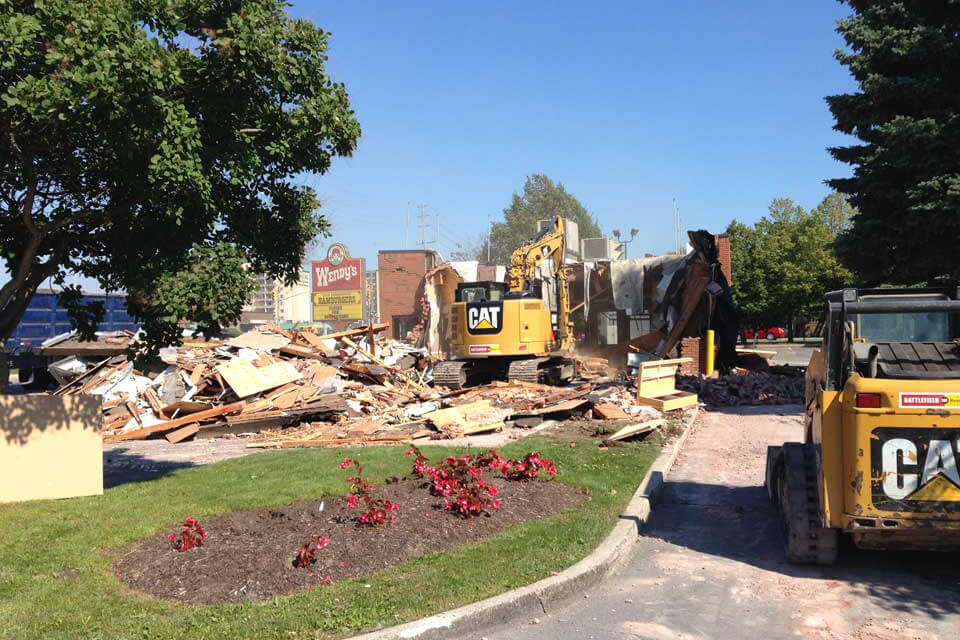 Commercial Construction - Wendy's - exterior demolition