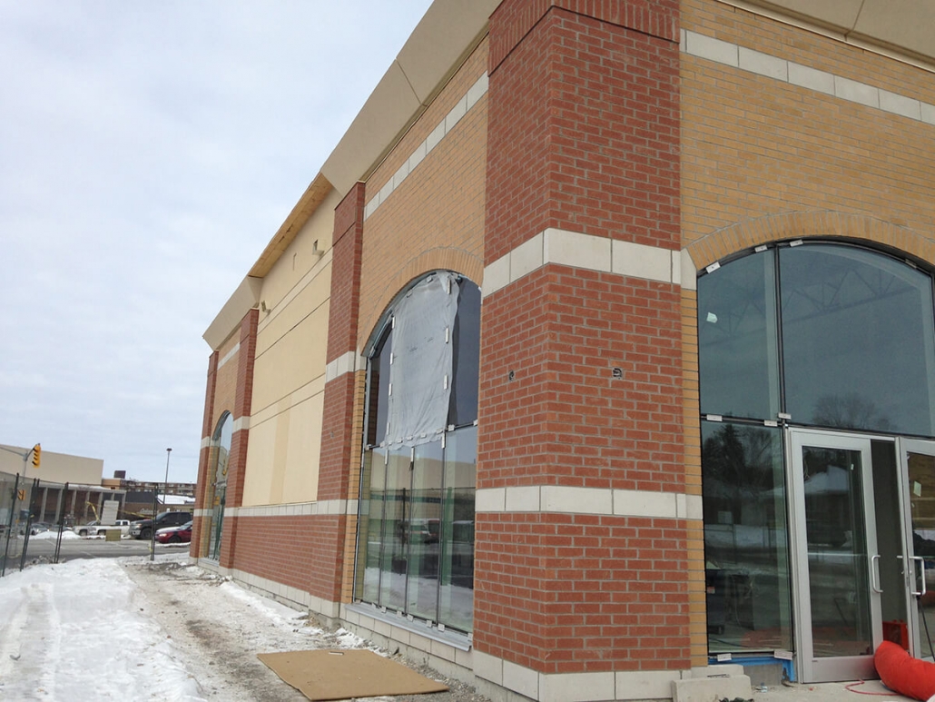 Commercial project - 2140 Carling Rd. - west corner with windows