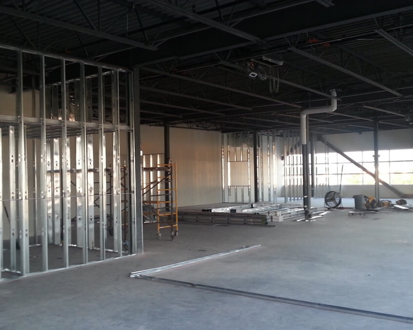 Commercial project - Anytime Fitness - steel framing