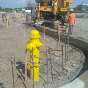 Commercial project - March Rd. - fire hydrant, curb maching, concrete cast in place