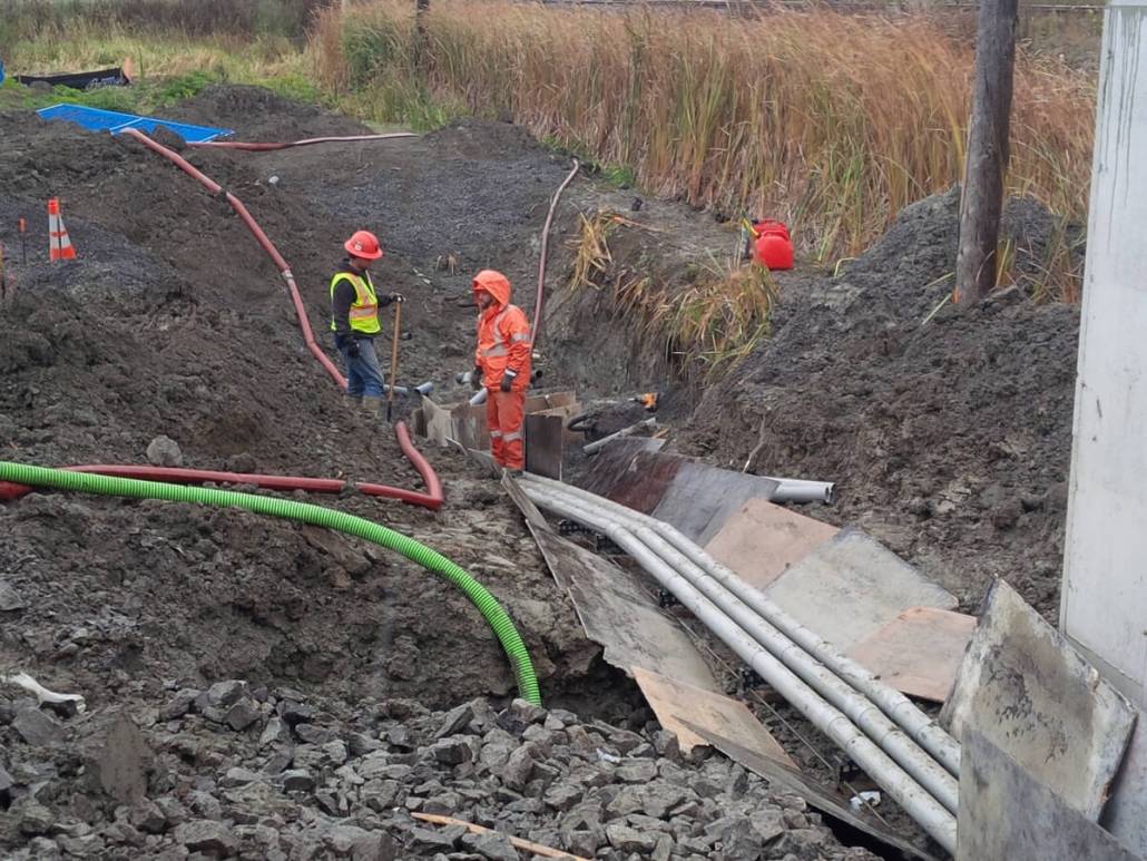 Commercial project - March Rd. - site electrical rail crossing, duct bank trenching, connection at hydro crossing